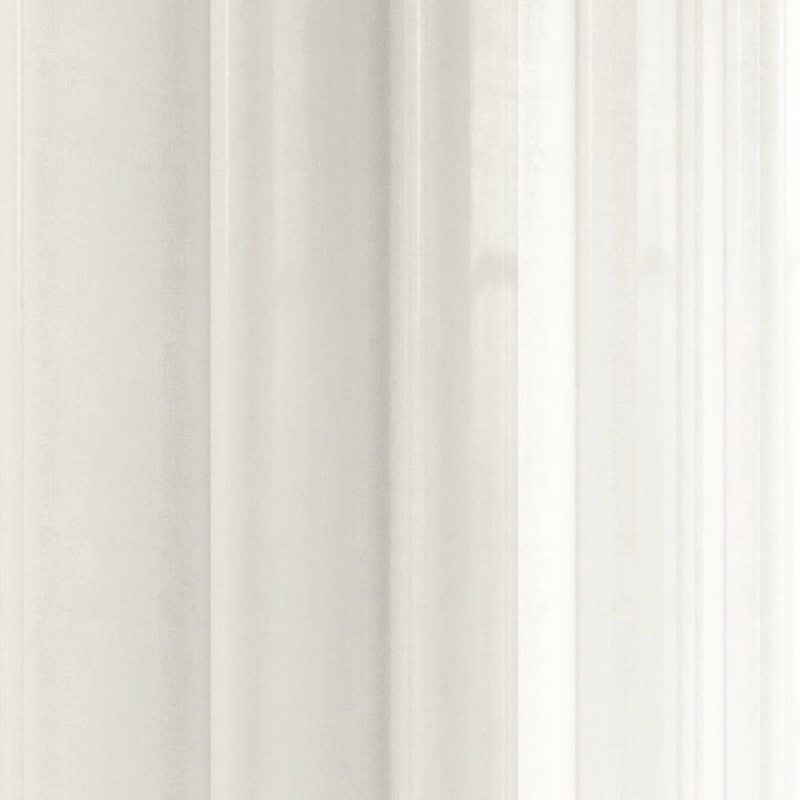 Plain Eyelet Voile Curtain Panels Ivory -  - Ideal Textiles