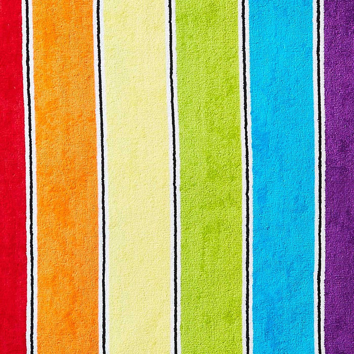 Rainbow Stripe 100% Cotton Beach Towel -  - Ideal Textiles