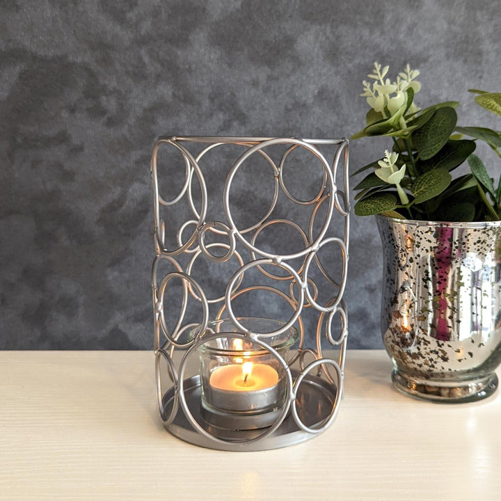 Cirque Small Silver Tealight Candle Holder -  - Ideal Textiles