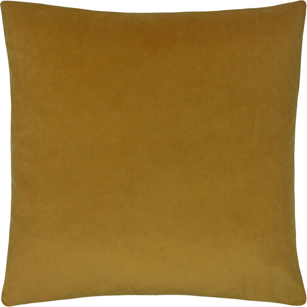 Sunningdale Plain Velvet Saffron Cushion Covers 20'' x 20'' -  - Ideal Textiles