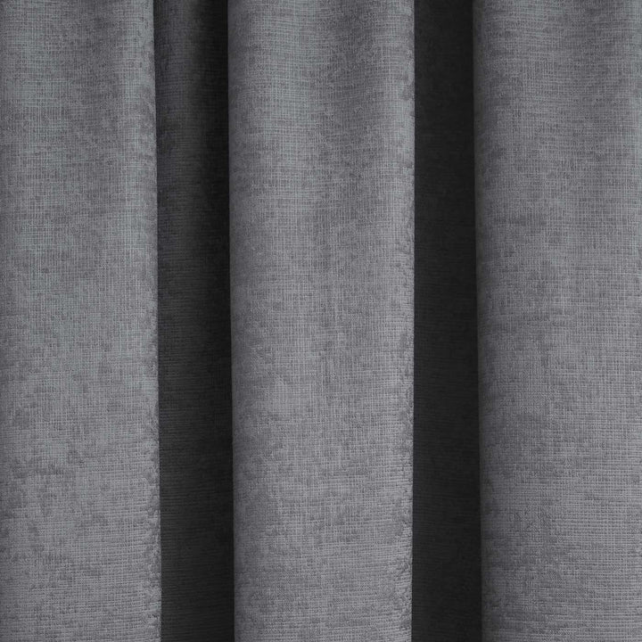 Galaxy Thermal Block Out Tape Top Curtains Charcoal -  - Ideal Textiles