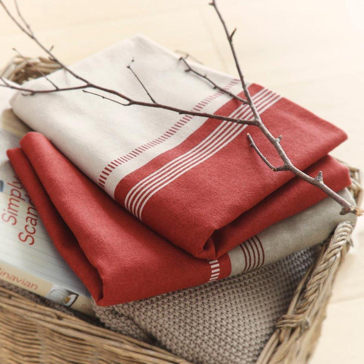 Betley Brushed 100% Brushed Cotton Red Duvet Cover Set - Ideal