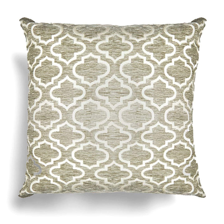 Bohemia Moroccan Chenille Silver Cushion Covers 17'' x 17'' -  - Ideal Textiles