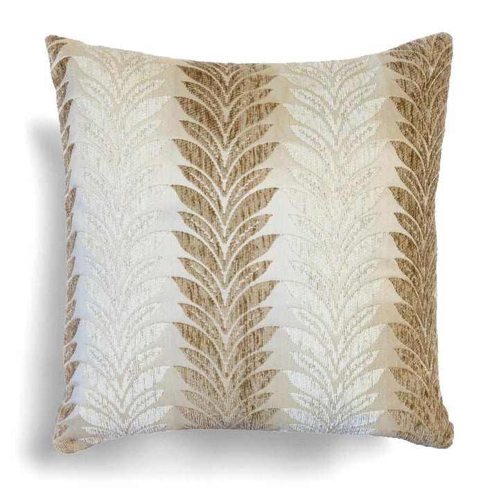 Willow Chenille Leaf Natural Cushion Covers 17'' x 17'' -  - Ideal Textiles