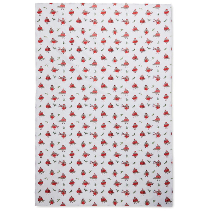 Robins Wipe Clean Christmas Tablecloths Red -  - Ideal Textiles