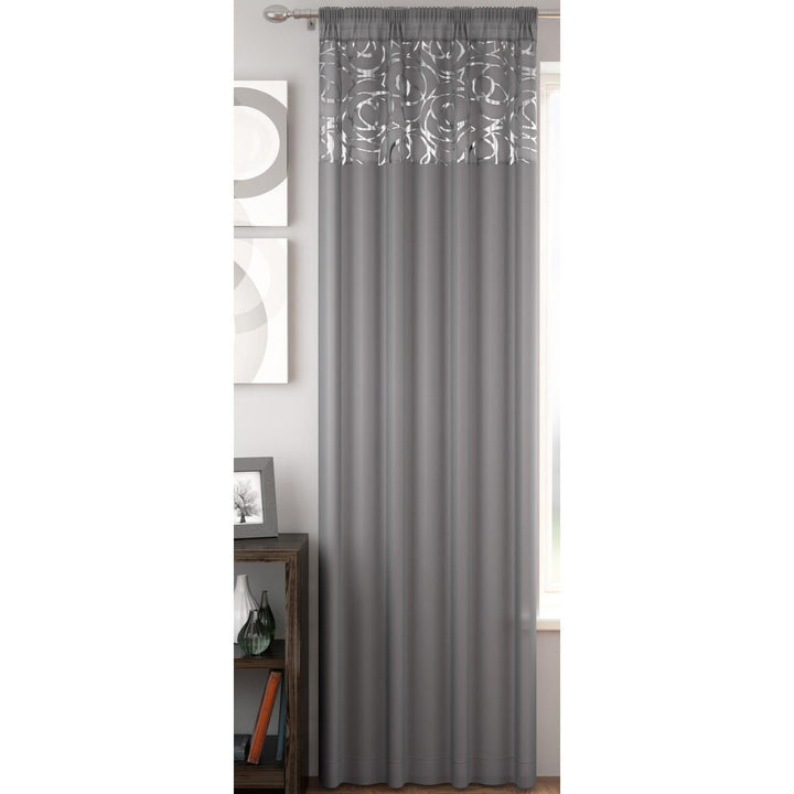 Arran Metallic Voile Curtain Panels Silver -  - Ideal Textiles