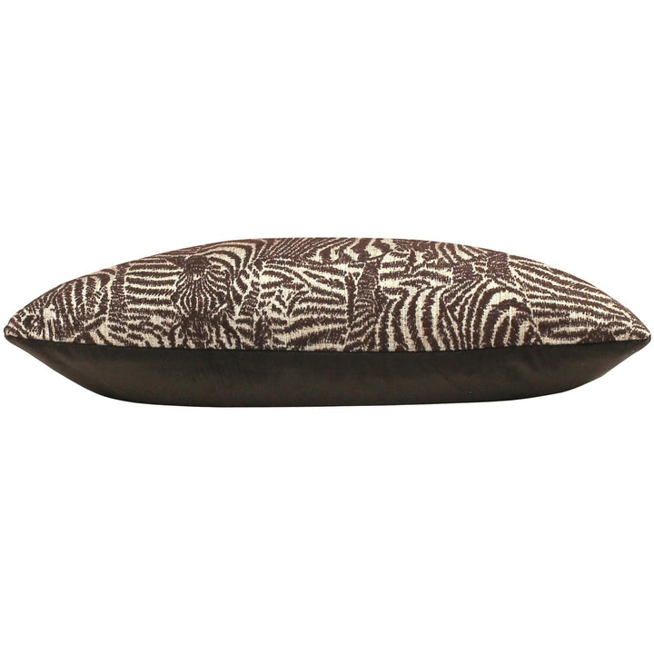 Hector Zebra Jacquard Earth Filled Cushions -  - Ideal Textiles