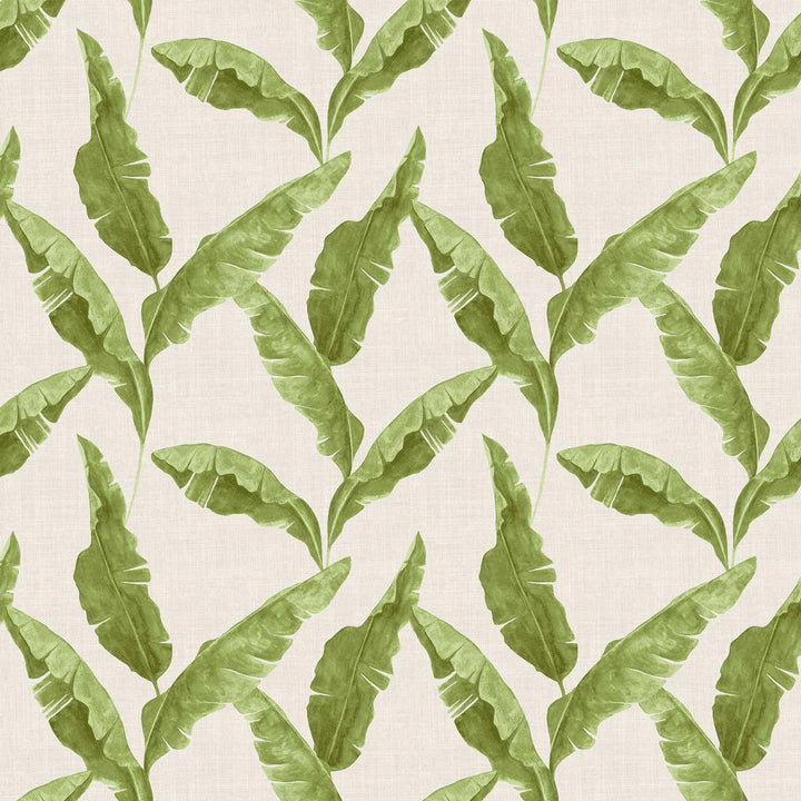 Plantain Leaf Wallpaper Green - Ideal