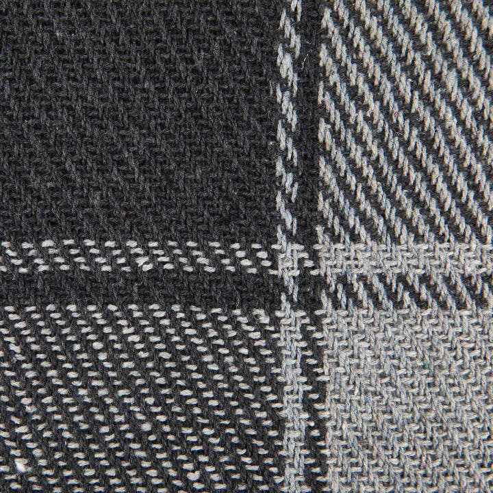 Frisco Tartan Check Recycled Cotton Throw Charcoal - Ideal