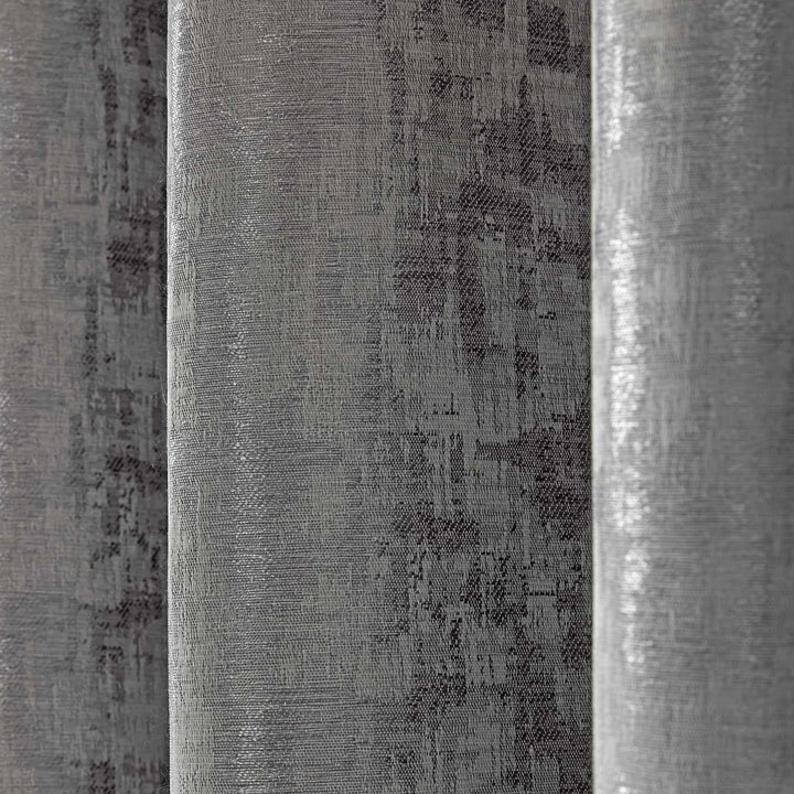Keswick Jacquard Lined Eyelet Curtains Silver -  - Ideal Textiles