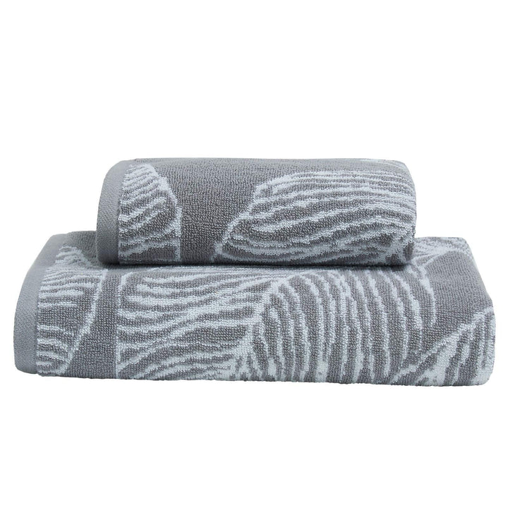 Matteo 100% Cotton Jacquard Towel Grey - Ideal