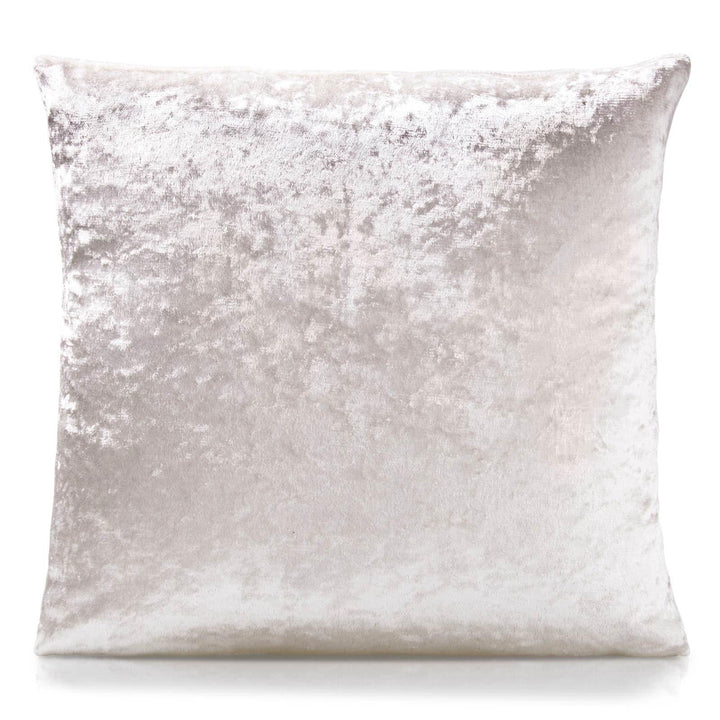Crushed Velvet Cream Cushion Cover 18" x 18" -  - Ideal Textiles
