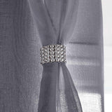 Diana Diamante Eyelet Voile Curtain Panels Silver Voile Curtain Alan Symonds   