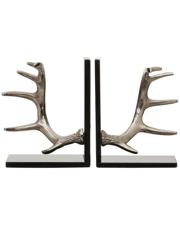Pair of Antler Marble Bookends - Ideal