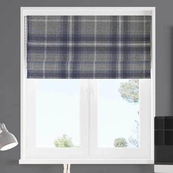 Ambodach Border Made to Measure Blinds (Grampian) + 121cm x 199cm - Thermal - Recess - Right - Ideal