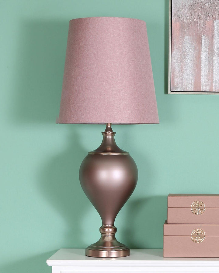 Pearl Rose Gold Statement Table Lamp - Ideal