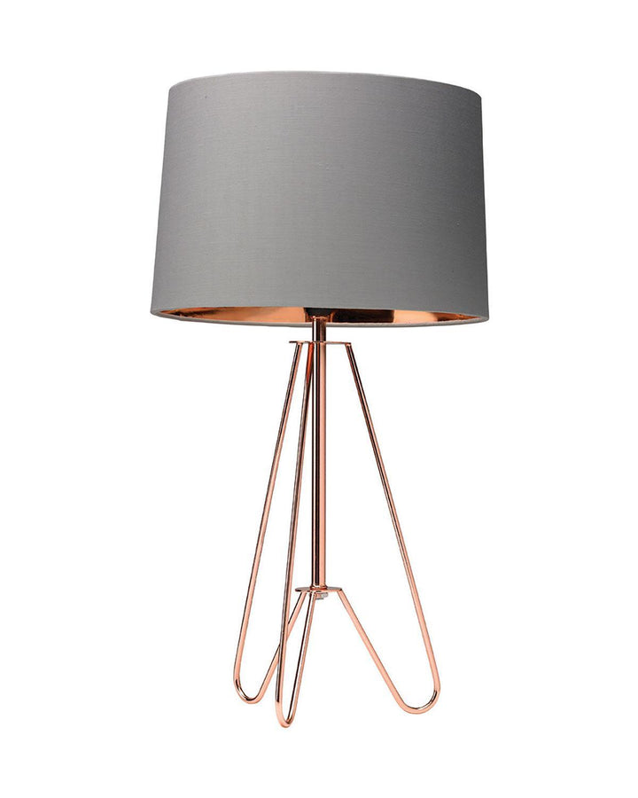 Copper and Grey Ziggy Tripod Lamp - Ideal