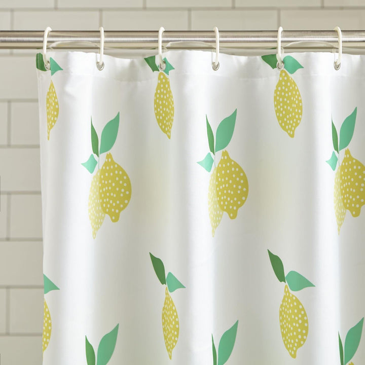Lemon Zest Yellow Shower Curtain - Ideal