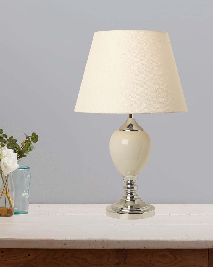 Marla Table Lamp Cream Ceramic - Ideal