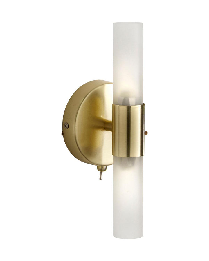 Clara Wall Light Brushed Gold Frosted Glass - Ideal