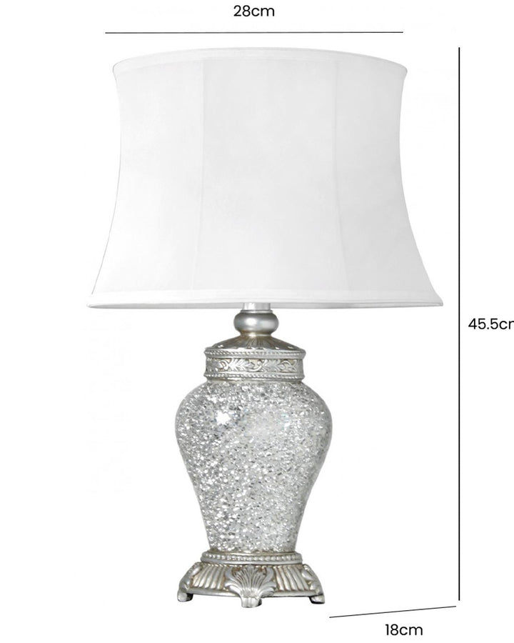 Boulevard Silver Mosaic Table Lamp - Ideal