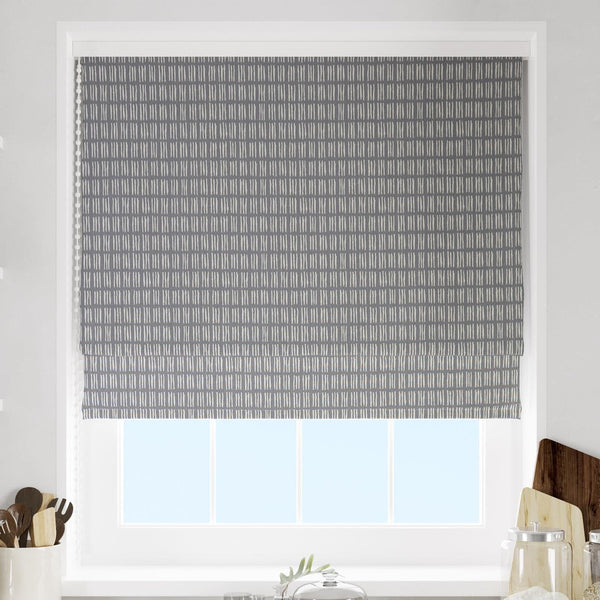 Ditto Slate Made To Measure Roman Blind -  - Ideal Textiles