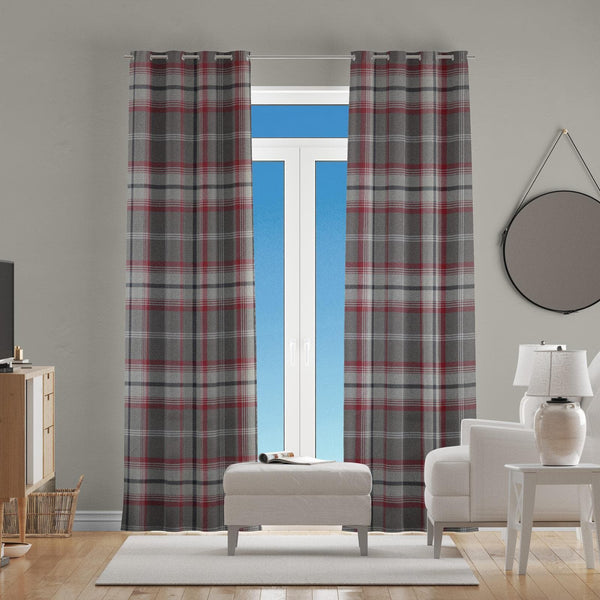 Hestia Rosso Made To Measure Curtains -  - Ideal Textiles