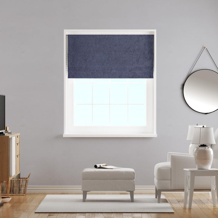 Seelay Midnight Made To Measure Roman Blind -  - Ideal Textiles