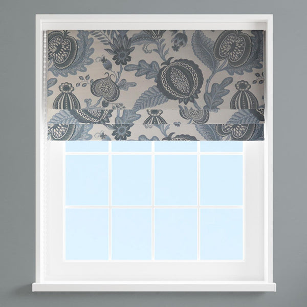 Winter Pod Delft Made To Measure Roman Blind -  - Ideal Textiles