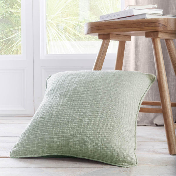 Boucle Texture Weave Green Cushion Cover 17" x 17" - Ideal