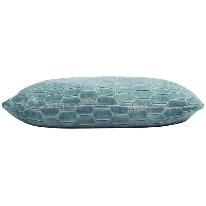 Rialta Geometric Velvet Hydro Cushion Cover 20'' x 20'' -  - Ideal Textiles
