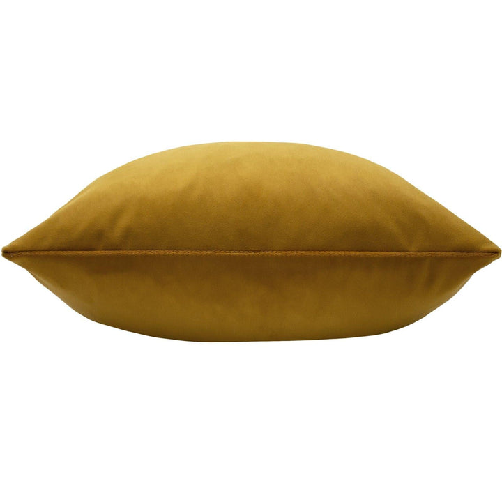Sunningdale Plain Velvet Saffron Filled Cushions 20'' x 20'' -  - Ideal Textiles