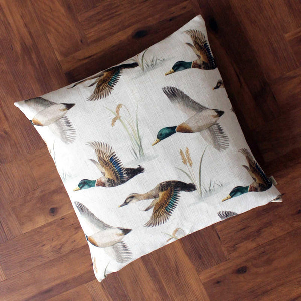 Country Duck Pond Linen Cushion Cover 17" x 17" - Ideal