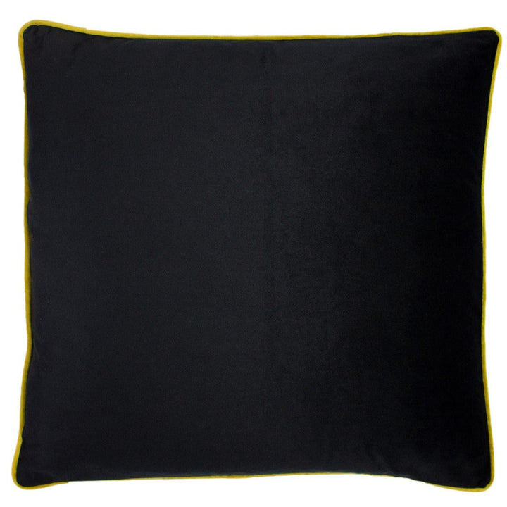 Astrid Embroidered Eclipse Velvet Black Cushion Covers 20'' x 20'' -  - Ideal Textiles