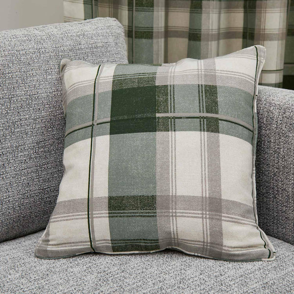 Balmoral Check Bottle Green Cushion Cover 17" x 17" - Ideal