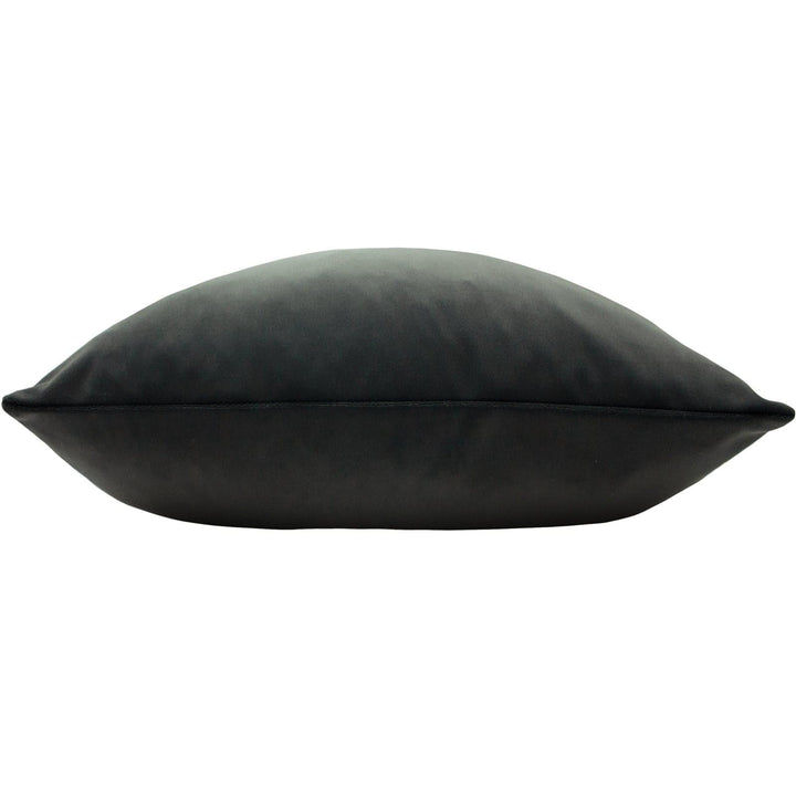 Sunningdale Plain Velvet Charcoal Filled Cushions 20'' x 20'' -  - Ideal Textiles