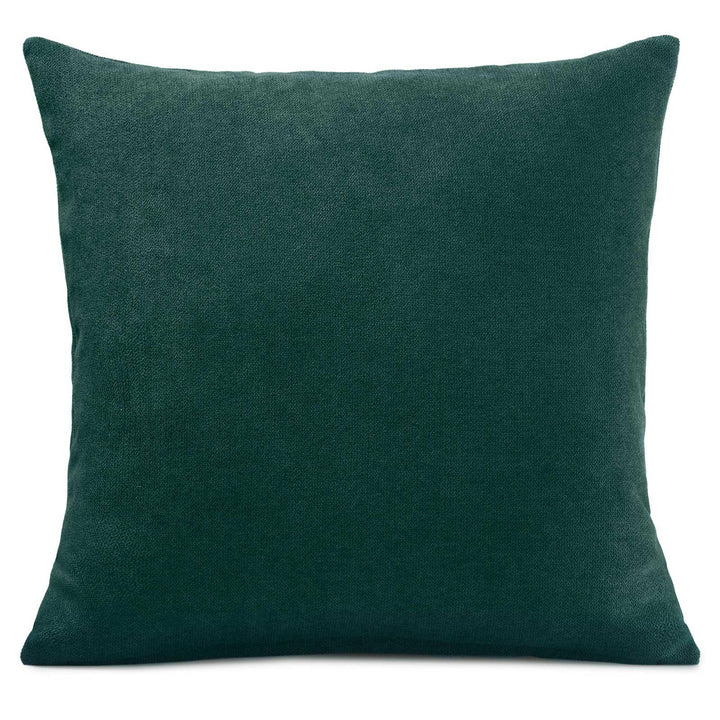 Velvet Chenille Green Cushion Cover 18" x 18" -  - Ideal Textiles