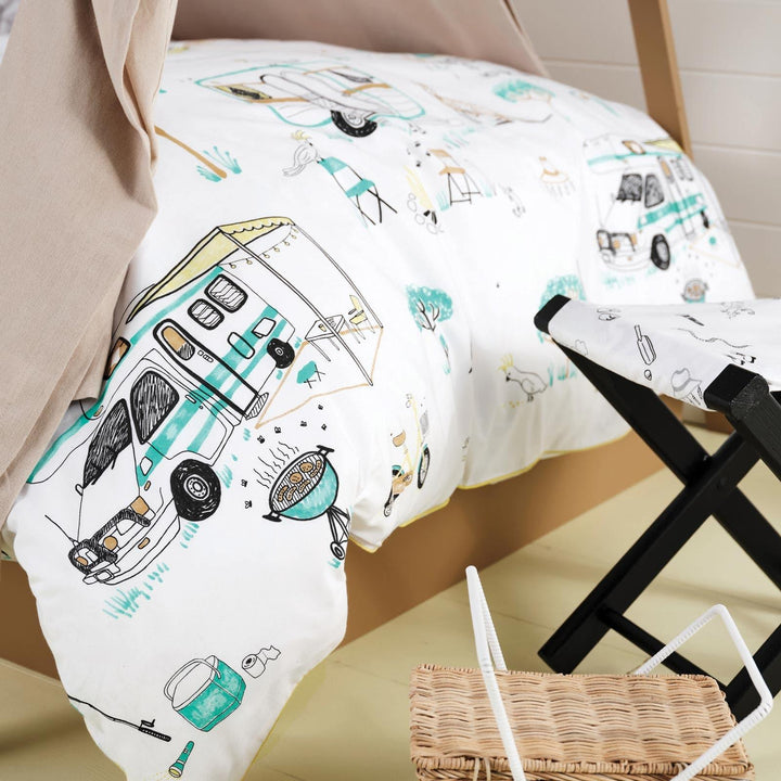 Down By The River 100% Cotton Kids White Duvet Cover Set -  - Ideal Textiles