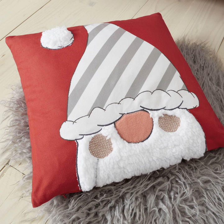 Express Your Elf Reversible Red Christmas Filled Cushion 18'' x 18'' -  - Ideal Textiles