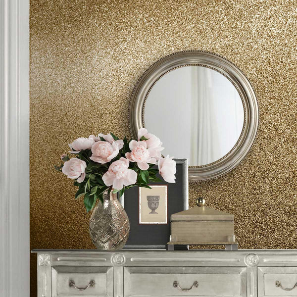 Glitter Texture Wallpaper Gold - Ideal