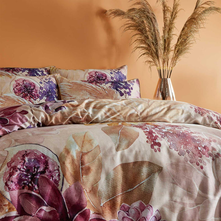 Saffa Boho Floral 100% Cotton Piped Pillowcases Pair -  - Ideal Textiles