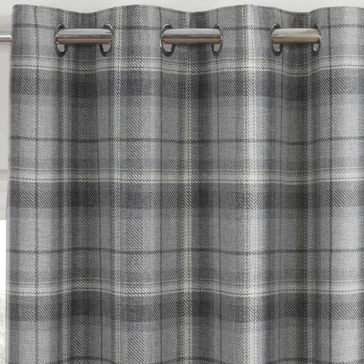 Carnoustie Thermal Blackout Lined Eyelet Curtains Grey -  - Ideal Textiles