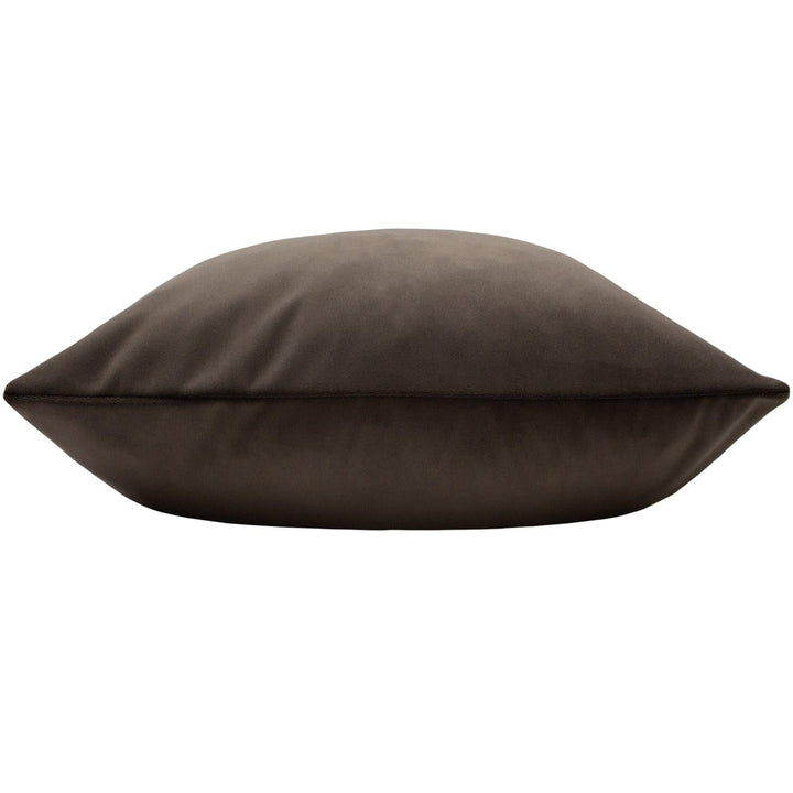 Sunningdale Plain Velvet Truffle Filled Cushions 20'' x 20'' -  - Ideal Textiles