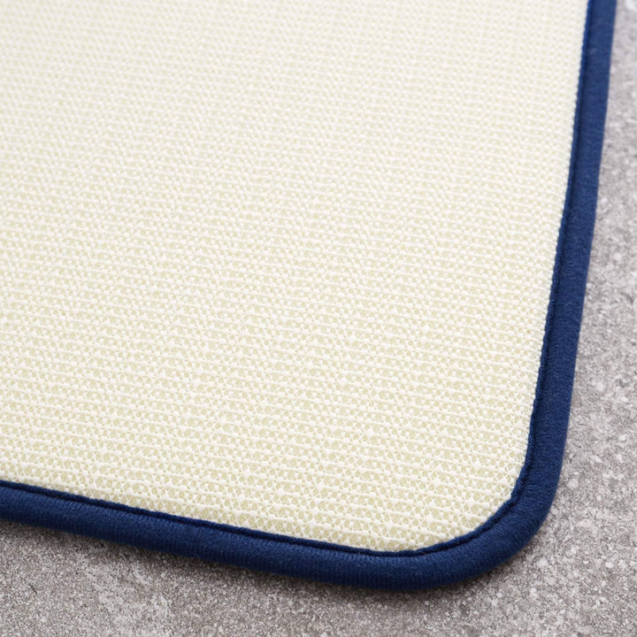 Anti-Bacterial Memory Foam Bath Mat Navy -  - Ideal Textiles