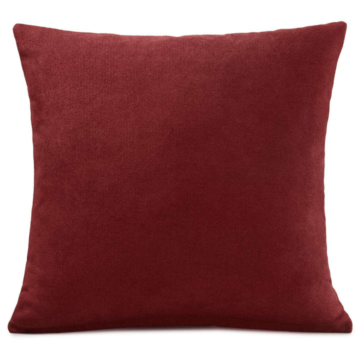 Velvet Chenille Red Cushion Cover 18" x 18" -  - Ideal Textiles