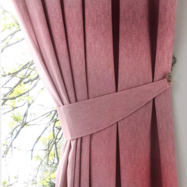 Dijon Blush Pink Tie Backs Pair -  - Ideal Textiles