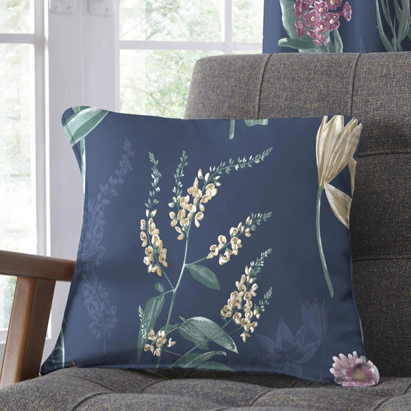 Caberne Floral Navy Cushion Cover 17" x 17" - Ideal
