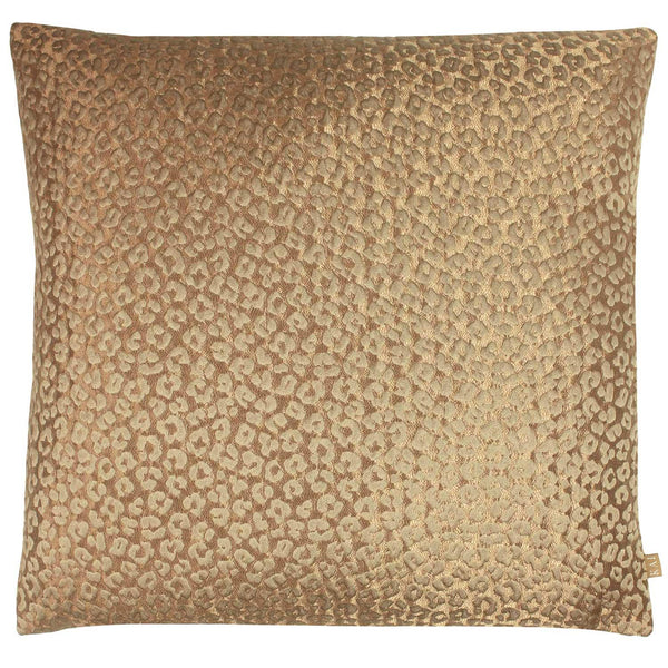 Amur Clay Leopard Print Filled Cushions - Polyester Pad - Ideal Textiles