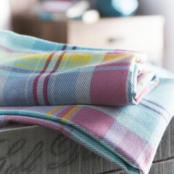 Applecross 100% Brushed Cotton Flannelette Multicolour Duvet Cover Set -  - Ideal Textiles