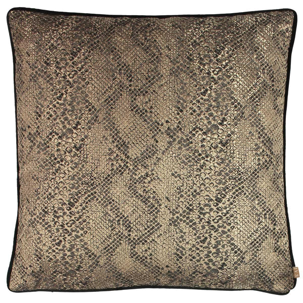 Viper Clay Snakeskin Print Filled Cushions - Polyester Pad - Ideal Textiles